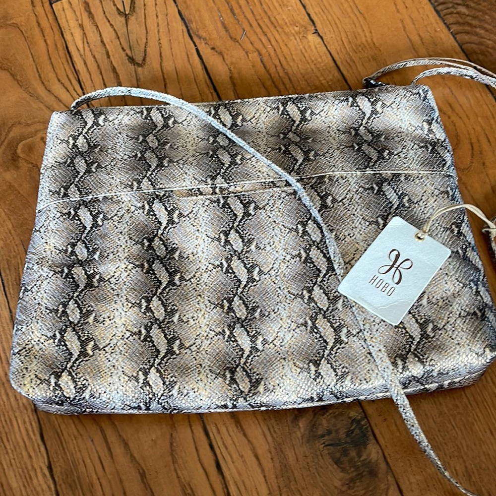 HOBO Snake Print Crossbody Bag in Neutral Snake